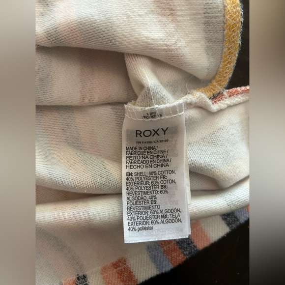 Roxy Women’s Wild‎ and Free Surf Hoodie Striped Hoodie Size Small - Picture 5 of 10
